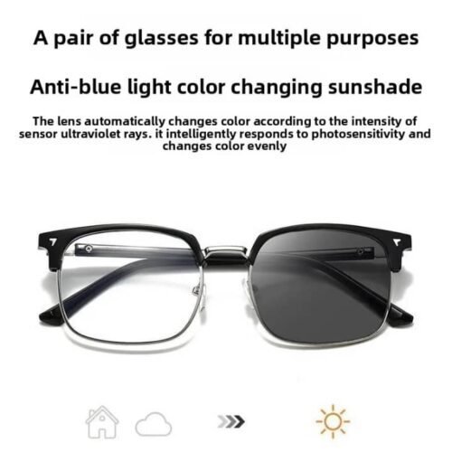 😎 Lunettes Intelligentes Anti-Lumière Bleue Photochromiques Polarisées